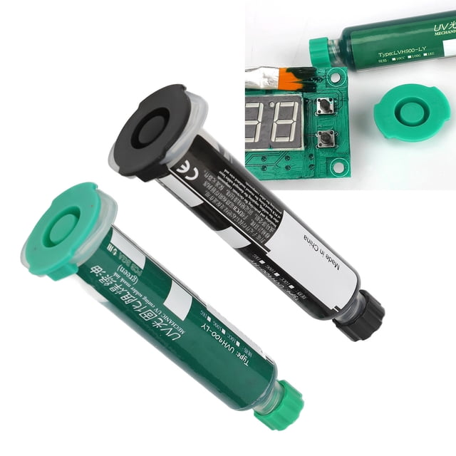 Tinta Para Máscara De Soldadura, Tinta De Soldadura De Curado UV Multifuncional Negra Y Verde, Resistencia A La Corrosión De Alto Aislamiento Para Reparación De Productos