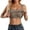 Khaki, variant on Casual Solid Color Wide Strap Halter Tank Top with Padded Built-In Bra Sporty Backless Design Comfortable Sleeveless Top for Daily Wear and Light Exercise Black,S