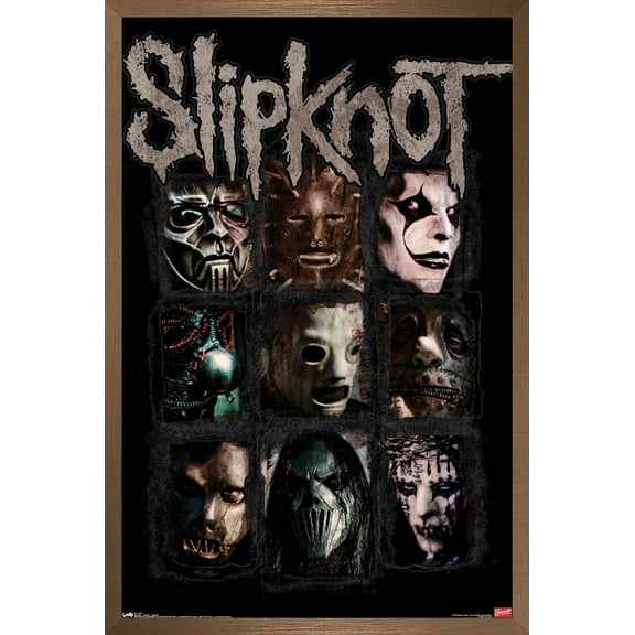 Slipknot - Masks 08 Wall Poster, 14.725" x 22.375" Framed