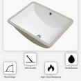 thumbnail image 6 of Vanity With Sink, 21"x14" White Ceramic Rectangular Undermount Bathroom Sink with Overflow, White Bathroom Vanity,Ceramic Single Sink Vanity, Bath & Faucets Bathroom Vanities, 6 of 8