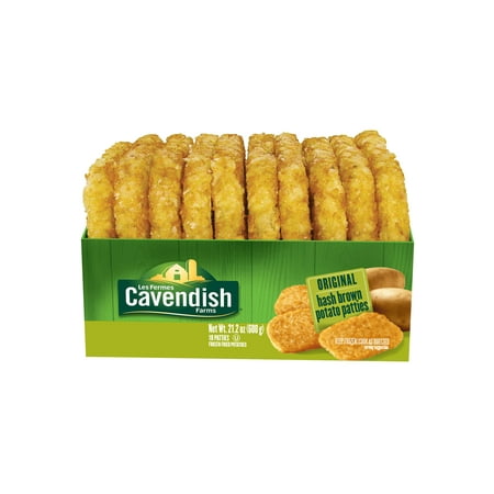 Cavendish Original Hash Brown Potato Patties, 10 Count, 21.2 Box (Frozen)