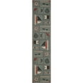 thumbnail image 2 of Unique Loom Outdoor Coastal Collection Area Rug - Nautiscape (2' 7" x 12' Runner Blue/Red), 2 of 9