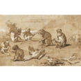 thumbnail image 2 of Giovanni Domenico Tiepolo 18x13 Gold Ornate Wood Frame and Double Matted Museum Art Print Titled - Eight Monkeys, a Dead Goose, and a Cormorant (Mid-18th-Early 19th Century), 2 of 4