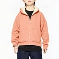 thumbnail image 6 of Tdoqot Boys Hoodies Fleece Lined- Warm Long Sleeve Casual Full Zip Fall Winter Coats Orange Size 12, 6 of 7
