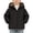 Black, variant on StSilkitty Hooded Jacket for Boys Girls Zip up Long Sleeve Fleece Jacket Coat Fall Winter Thick Thermal Outerwear with Pockets