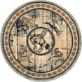 thumbnail image 2 of Rugs.com Pioneer Collection Rug – 4 Ft Round Blue Medium-Pile Rug Perfect For Kitchens, Dining Rooms, 2 of 9