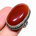 thumbnail image 2 of Natural Carnelian Gemstone Handmade 925 Sterling Silver Gift Ring Size 6, 2 of 2