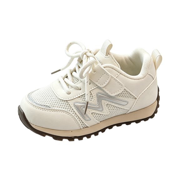 Grblisyd Girls Sneakers Children's Fashion Mesh Lace Up Sneakers Casual Comfortable Running Shoes for Active Kids