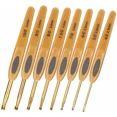 thumbnail image 5 of Crochet Hooks 8 Pieces Crochet Hook Knitting Tools Sweater Ergonomic Aluminum Needles Plastic Handle Brown, 5 of 5