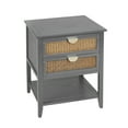 thumbnail image 6 of Lisonu 2-Drawer Side Table - Natural Rattan - End Table - Suitable for Bedroom, Living Room, or Study - Gray MDF, 6 of 22