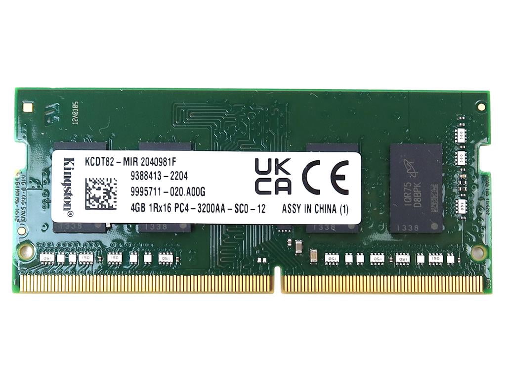 KCDT82 MIR Kingston 4GB DDR4 Sodimm PC4 25600 3200MHZ Memory 9995711 