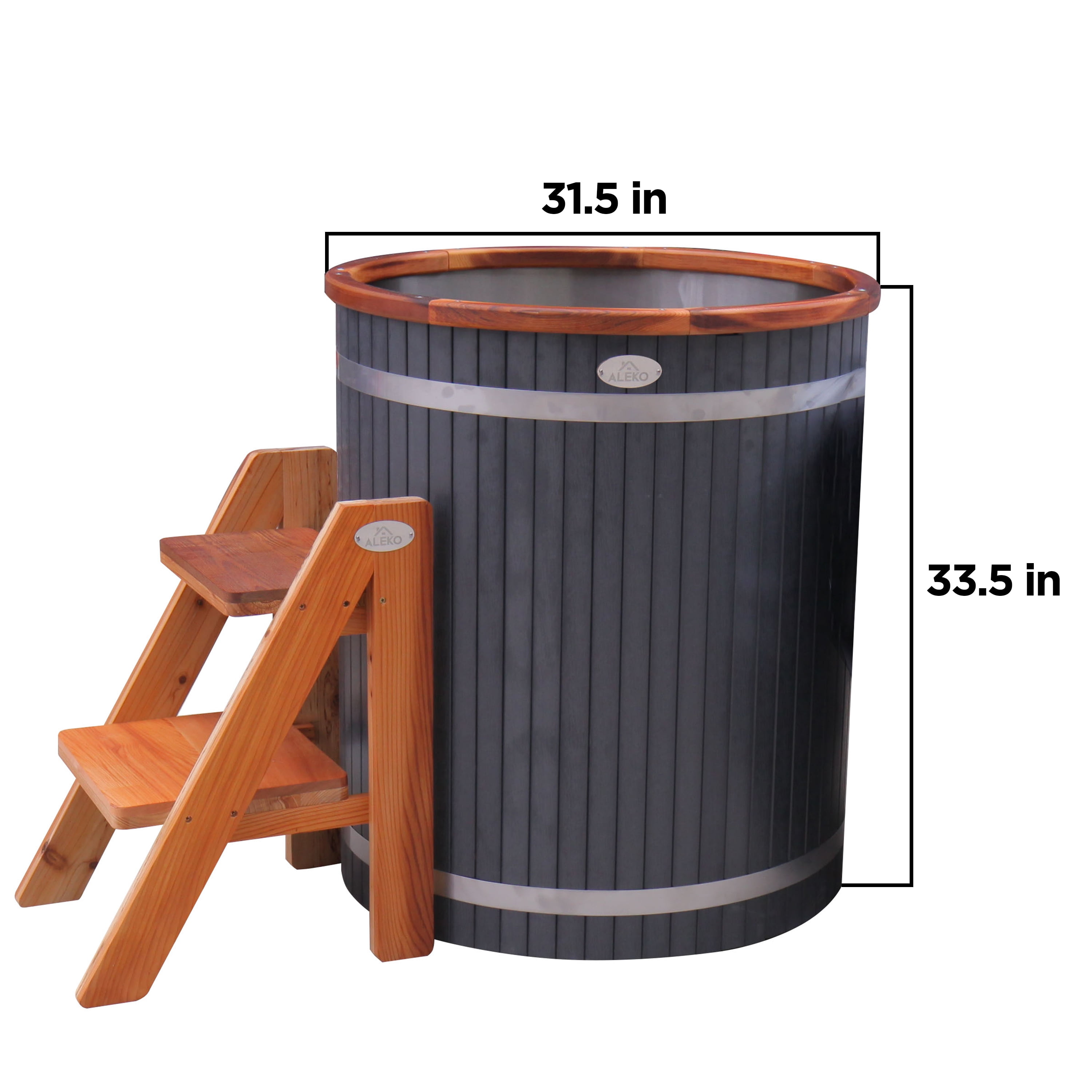 ALEKO Cold Therapy 1 Person Ice Bath 118 Gallon Cold Plunge 37.5" x 33.25"