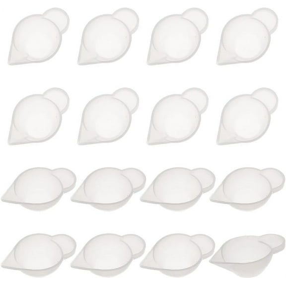20pc Silicone Non-stick Dividing Cups Mixing Cups Mini Measuring Cups for Mixing Casting Epoxy Resin DIY Epoxy Craft Mold Tools White 6.6x4.2x1.95cm