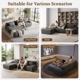 thumbnail image 4 of IDEALSOUL Sectional Sofa, 118" L-Shaped Modular Cloud Couch, Unique Chenille Fabric Couches and Sofas, Compression Sofa No Assembly Required(Gray), 4 of 13