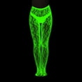 thumbnail image 4 of Aocisk Bas Résille Phosphorescents à Rayures Lumineux Transparents Ajourés pour Femmes, Tenue de Soirée de Nuit, Beige, Taille Unique, 4 of 4