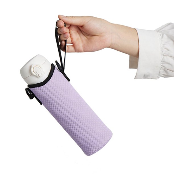 Portabotels de agua con correa para el hombro, funda para vasos, funda para hervidor, para actividades al aire libre, , senderismo, ciclismo Púrpura cro shamjiam portabotellas