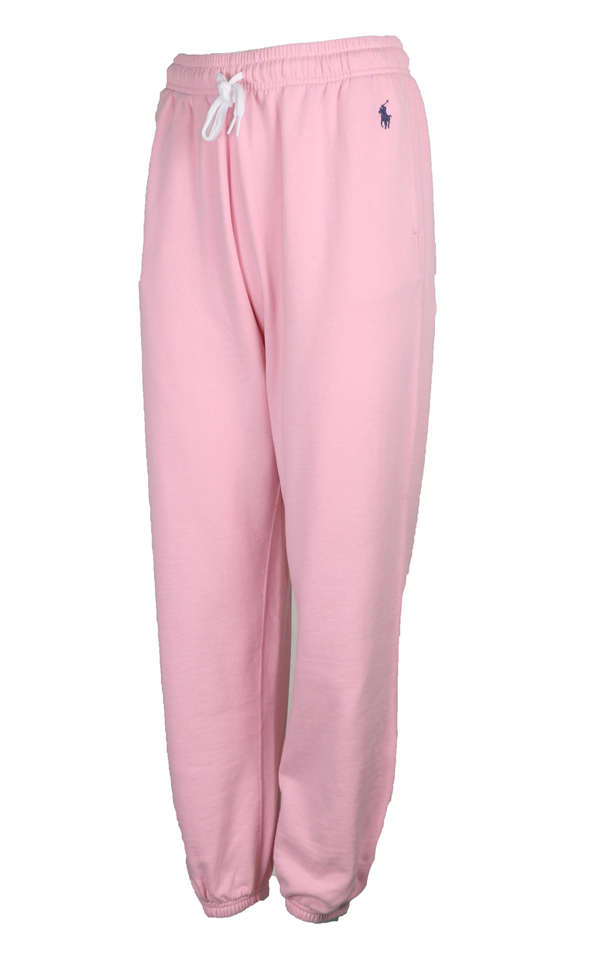 Polo RL Women's Pony Fleece Sweatpants (Pink, Large)