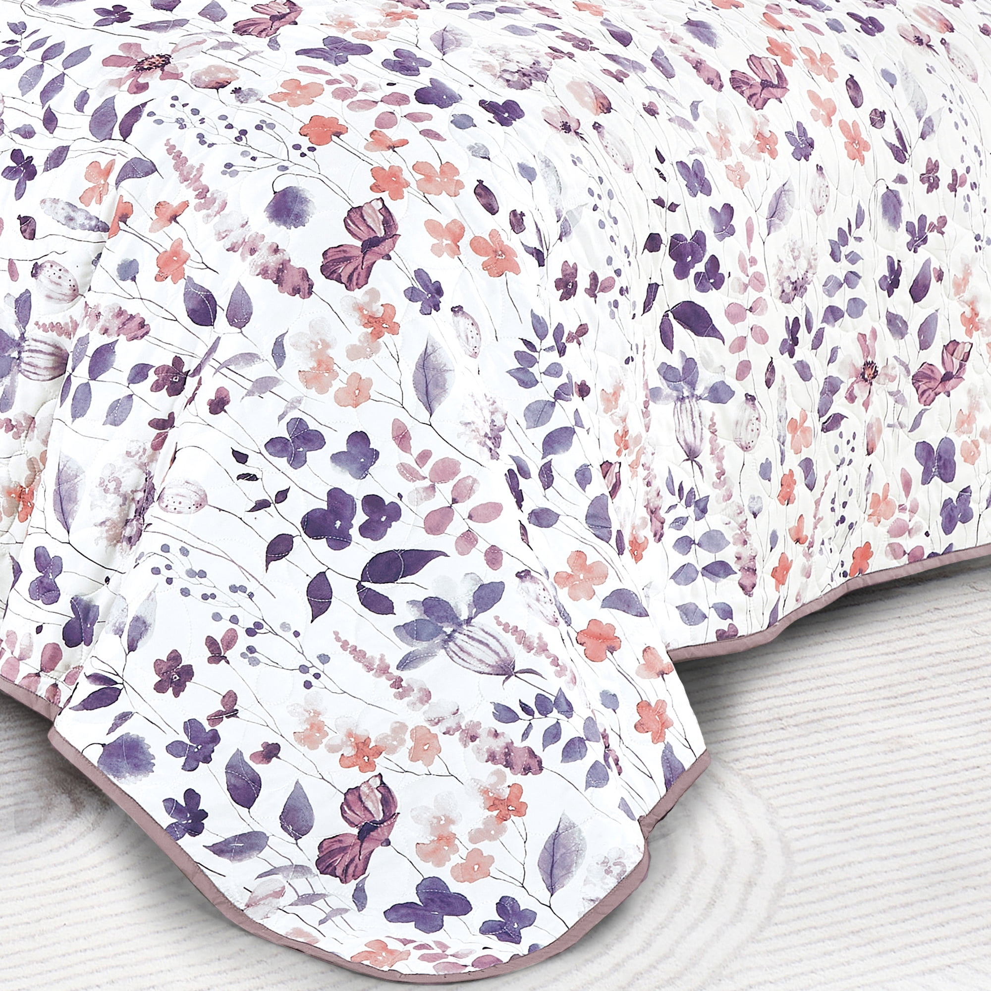 Evjk 3-Piece Decorative Lightweight Bedspread Set – Oversized, Microfiber with Vibrant Print, Queen