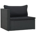 thumbnail image 5 of vidaXL Patio Furniture Set 5 Piece Patio Sectional Sofa with Table Poly Rattan, 5 of 22