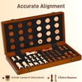 thumbnail image 4 of Juego de ajedrez Tobaisaa magnético de madera plegable 2 en 1, 4 of 7