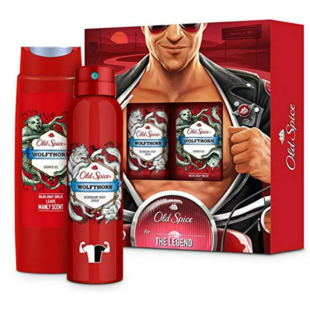 Old Spice Wolfthorn 2 Piece Mens Gift Set, Shower Gel and Deodorant