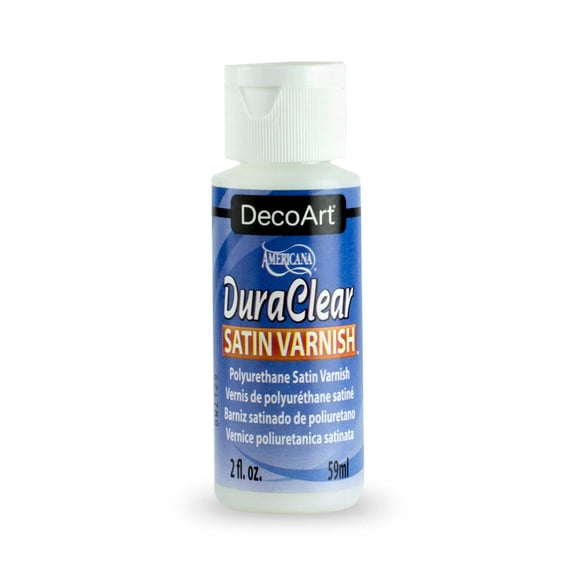 DecoArt DuraClear Satin Varnish, 2 fl oz, Clear Acrylic Sealer for Art, Crafts & Décor