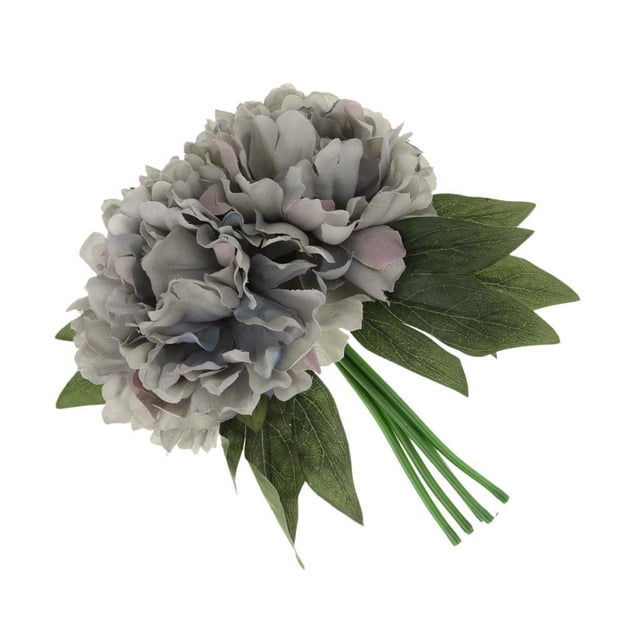 Simulación Fake 5 Head Peony Flower Bouquet De Flores Para La Decoración De La De La Boda En Casa 6 Baoblaze Peony ramo de flores