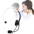thumbnail image 3 of Monaural Headset, Headset For Landline Phone, Black For Home Telephone For Office Use, 3 of 8