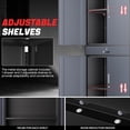 thumbnail image 4 of DNA Motoring 73" Gray/Black Lockable Metal Storage Cabinets w/ Adjustable Shelves&Wheels, 4 of 7
