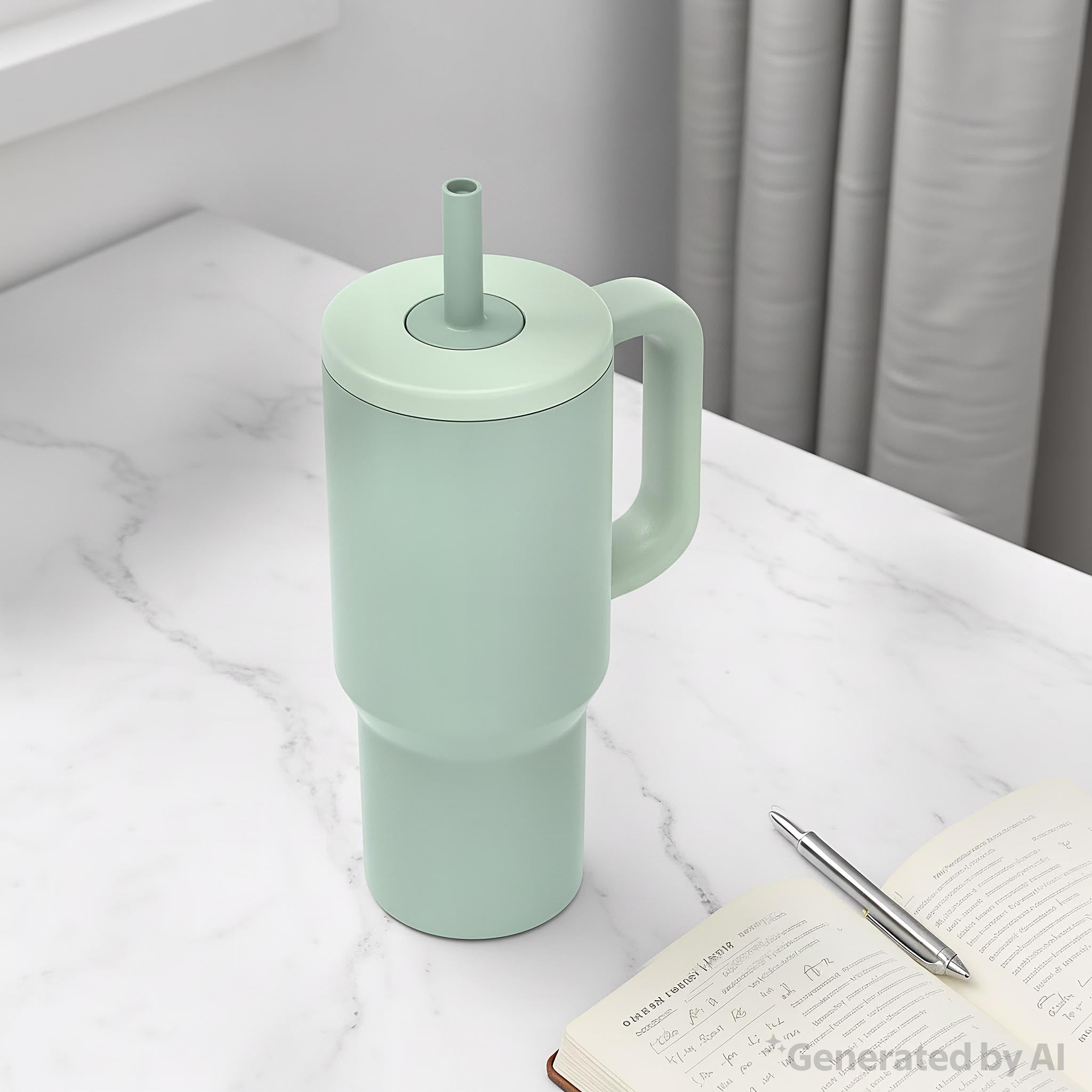 Mainstays 20 oz Stainless Steel Double Wall Tumbler Green Vacuum