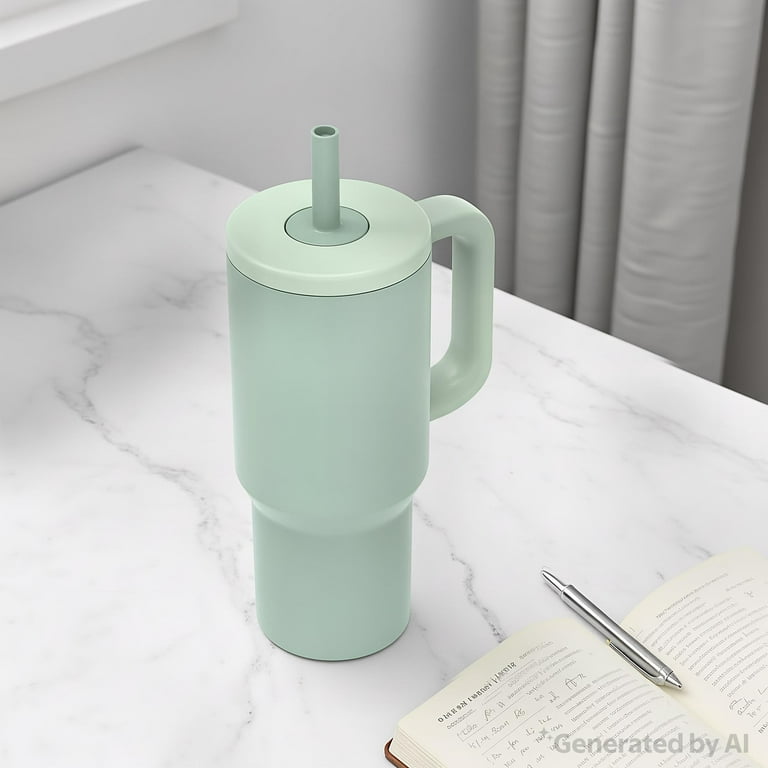 Mainstays 20 oz Stainless Steel Double Wall Tumbler Green Vacuum