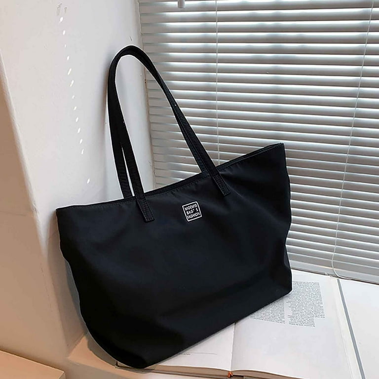 Womens Designer Black Large Tote Bag for Laptop Travel Shoulder