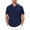 Navy_008, variant on Domuza Short Sleeve Vneck Polo Shirts for Men Stretch Ribbed Knit Work Collared Shirt Moisture Wicking Active Summer Golf Tees White S