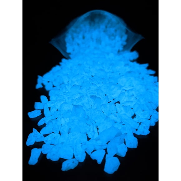 3-8mm Premium Grade Glow Rocks - Blue
