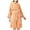 Orange, variant on Striped Fuzzy Robes for Women Winter Warm Thick Plush Hooded Bathrobes Long Sleeve Casual Soft Loungewear Orange