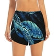 thumbnail image 2 of Fotbe Ocean Turtle Womens High Waist Running Shorts Athletic Workout Quick Dry Shorts for Women with Pockets Gym Yoga Summer Shorts-Small, 2 of 9