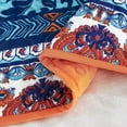 thumbnail image 6 of Chezmoi Collection Shore 3-Piece Boho Stripe Quilt Set, Medallion Floral Colorful Bohemian Printed Microfiber Lightweight Bedspread Set, Queen (100" x 95"), 6 of 9