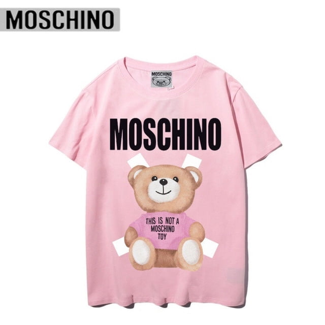 Moschino Oso De Manga Corta De Los Hombres Y Las Mujeres De La Marca De Moda De Cuello Redondo Impresión Pareja Camisetapangjing