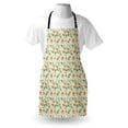 thumbnail image 4 of Floral Apron, Repeating Watercolor Style Rose Flower on Creme Tone Backdrop Illustration, Unisex Kitchen Bib with Adjustable Neck for Cooking Gardening, Adult Size, Champagne Multicolor, by Ambesonne, 4 of 4