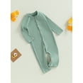 thumbnail image 3 of Bagilaanoe Newborn Baby Girl Boys Jumpsuit Long Sleeve Bodysuit 3M 6M 12M 18M 24M Infant Ribbed One Piece Romper, 3 of 8