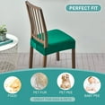 thumbnail image 6 of Velvet Chair Seat Covers set of 4, Dining Chair Seat Covers Removable Washable Stretch Dining Room Chair Seat Covers Non Slip Plush Dining Chair Covers for Kitchen Banquet-black-set of 4, 6 of 8
