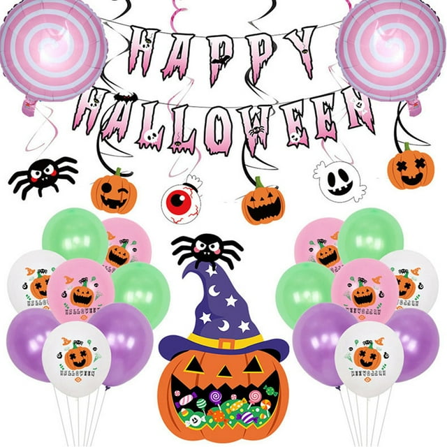 Halloween Party Decoration Set Decorative Party Balloon Set Party Banner Set