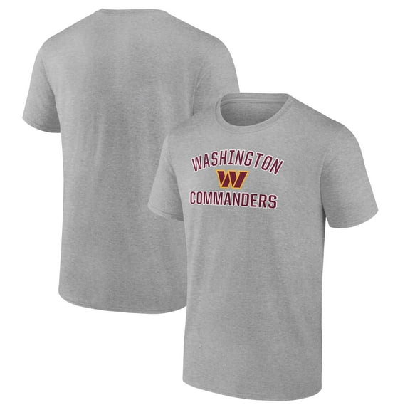 Men's Fanatics Heather Gray Washington Commanders Victory Arch T-Shirt