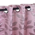 thumbnail image 2 of Leaves Patterned Blackout Curtain Panels, 52" x 84", Blush by Blue Nile Mills, 2 of 7