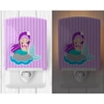 thumbnail image 2 of Caroline's Treasures BB8831CNL Beach Mermaid Purple Hair #3 Ceramic Night Light, 6x4x3", multicolor, 2 of 2