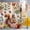 Orange Green Beige, variant on Shower Curtains for Bathroom-36"x72",Thanksgiving Squirrel Hazelnuts Waterproof Bath Curtain Grommet Shower Curtain Set with Hooks