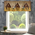 thumbnail image 4 of Sunflowers Roosters Farmhouse Short Window Curtain Valances, Vintage Farmhouse Farm Countryside Rod Pocket Kitchen Valances for Living Room Bedroom Bathroom Cafe 42" x 18", 4 of 8