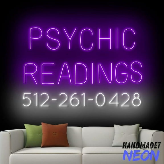 Handmadetneonsign Psychic Readings Neon Sign, Tarot Reading Led Sign, Psychic Wall Art, Palm Reader Home Wall Decor 77345