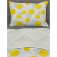 thumbnail image 3 of Abstract Comforter & Sham Bedding Set, Quirky Shapes and Dotted Rounds with Unusual Simple Stars Pattern, 3 pcs Duvet Set Microfiber Filling Quilt, 5 Sizes, Mustard Pale Taupe White, by Ambesonne, 3 of 4