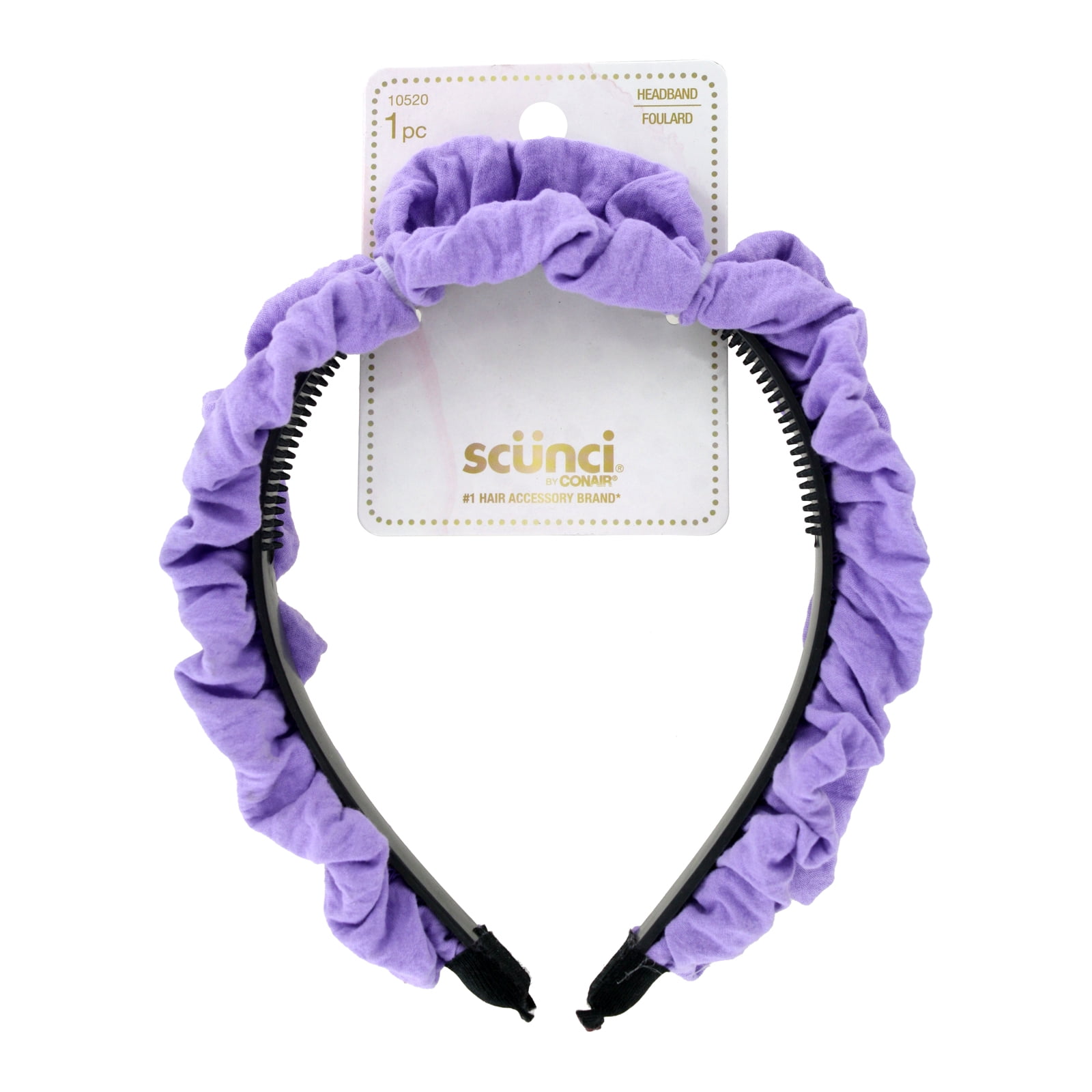Scunci Extra-Wide Stretchable Headbands, Multicolor, 2 Count